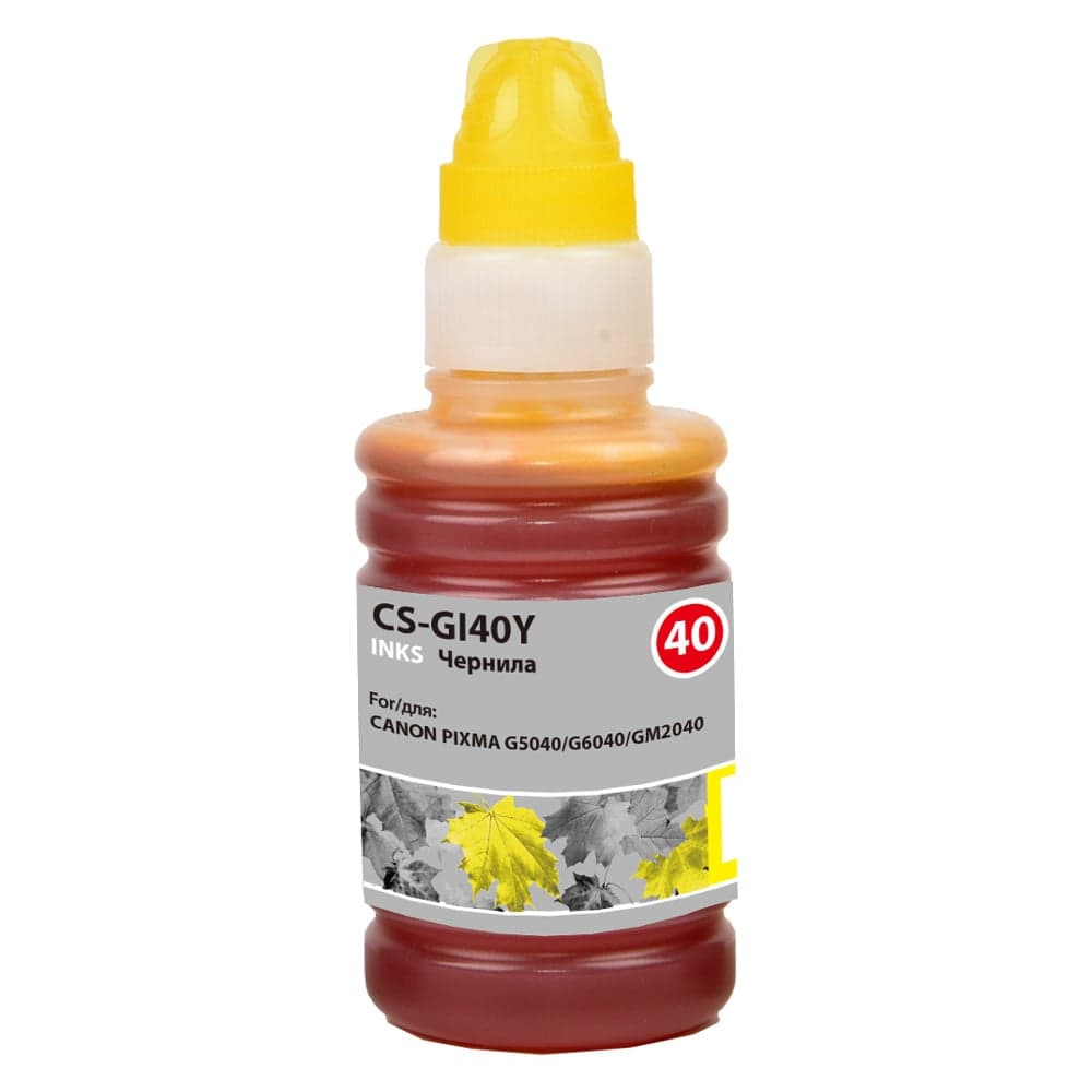 Чернила Cactus желтый 70мл для canon pixma g5040/g6040/gm2040 CS-GI40Y 1195593