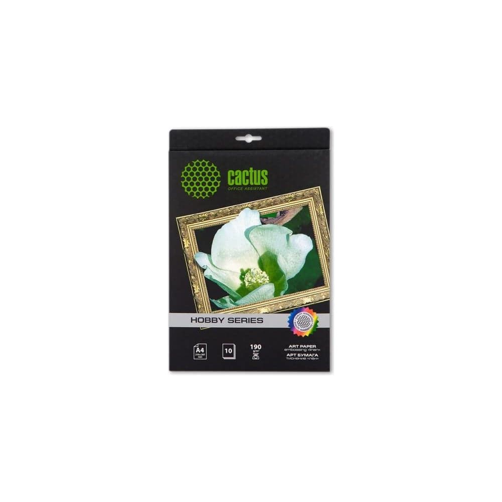 Фотобумага для струйной печати Cactus А4, 190г/м2, 10 листов, белая, матовая CS-DA419010L 805812