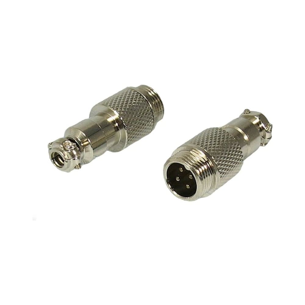 Разъем MIC12 4P штекер Pro Legend металл на кабель, PL2226