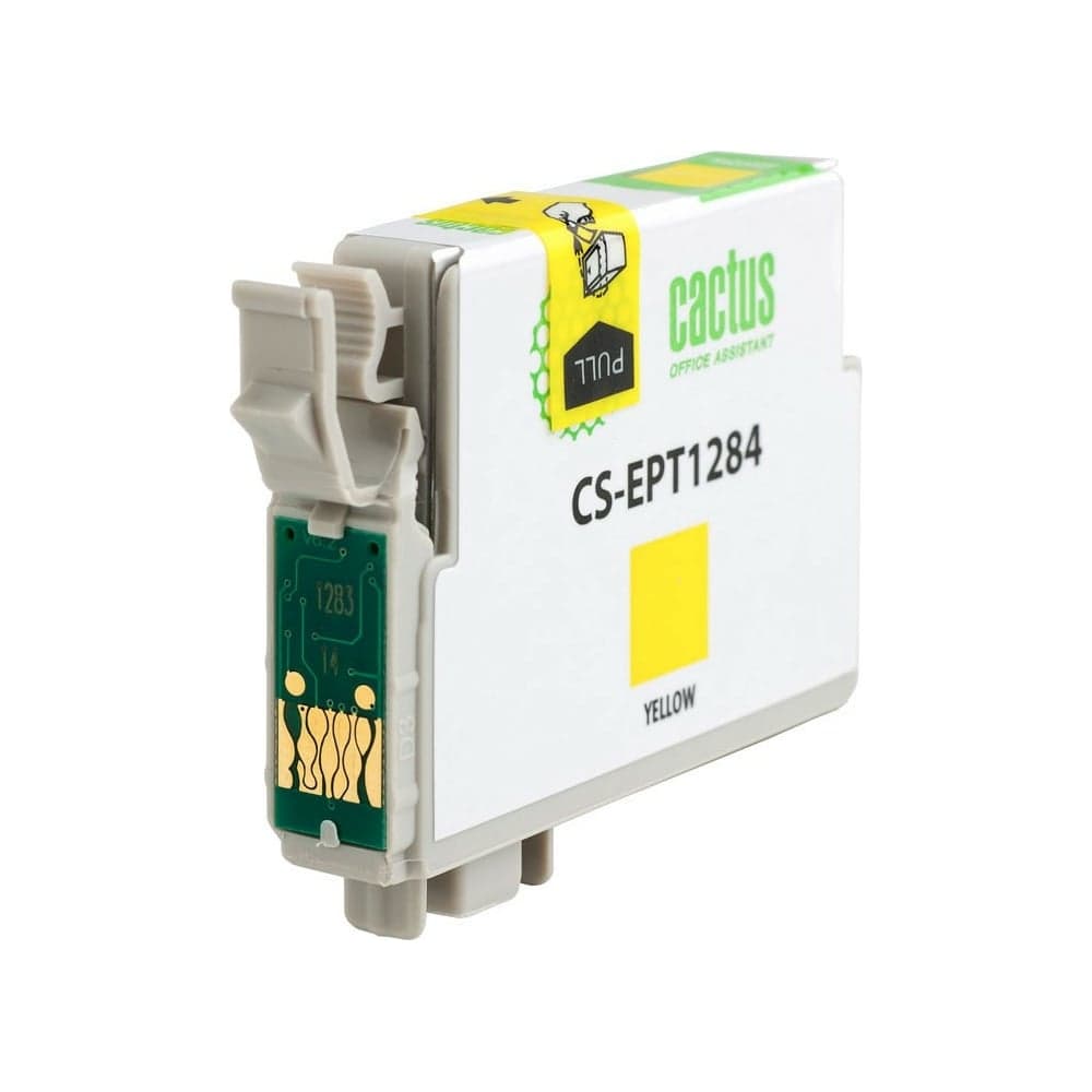 Струйный картридж Cactus t1284 желтый, 7 мл, для epson stylus s22/s125/sx420/sx425/office CS-EPT1284 690142
