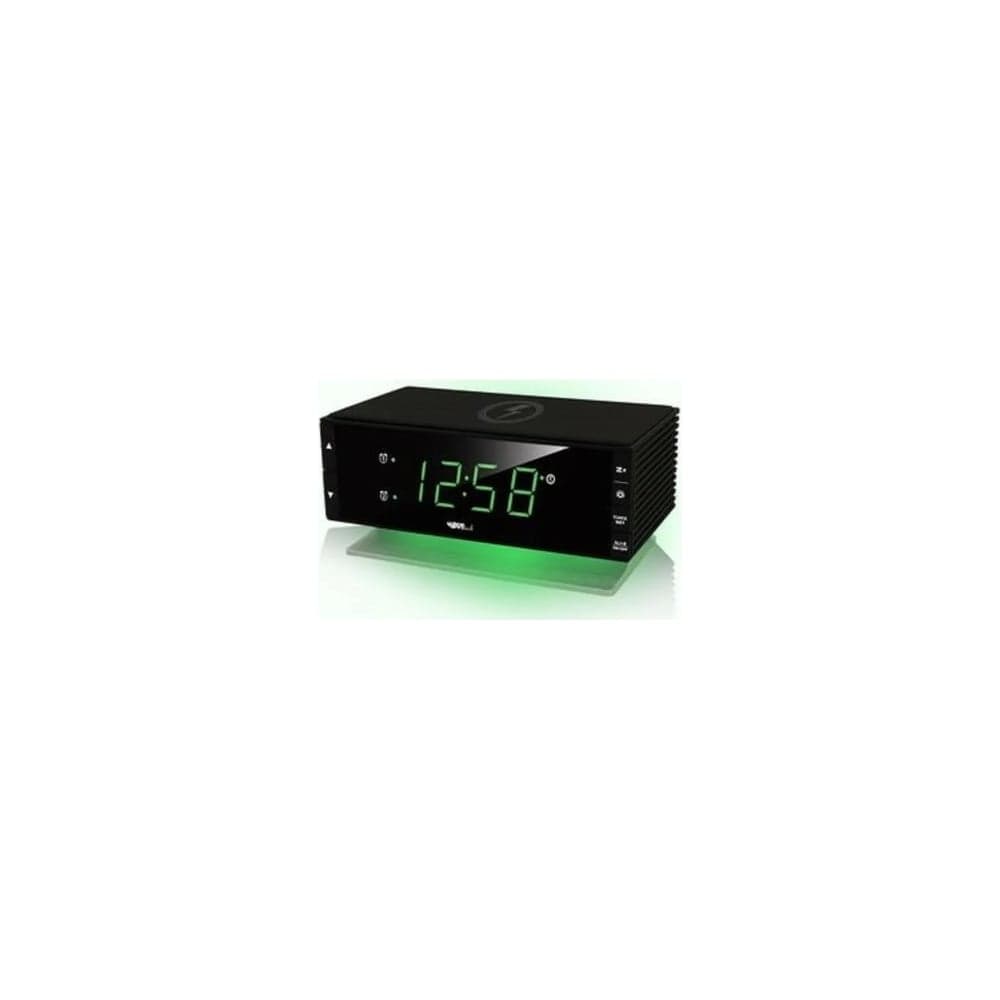 Сетевые часы с беспроводной зарядкой BVItech зеленый/черный BV-433GKQ
