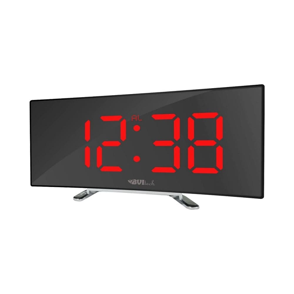Сетевые часы BVItech красный/черный BV-412RMK