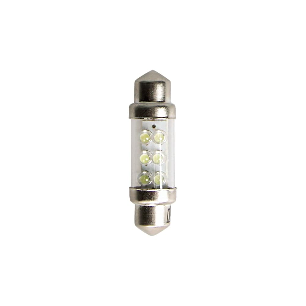Светодиодная лампа KRAFT C10W (SV8,5) 11x36 white 2 LEDs уп-ка 10 шт. KT 700093