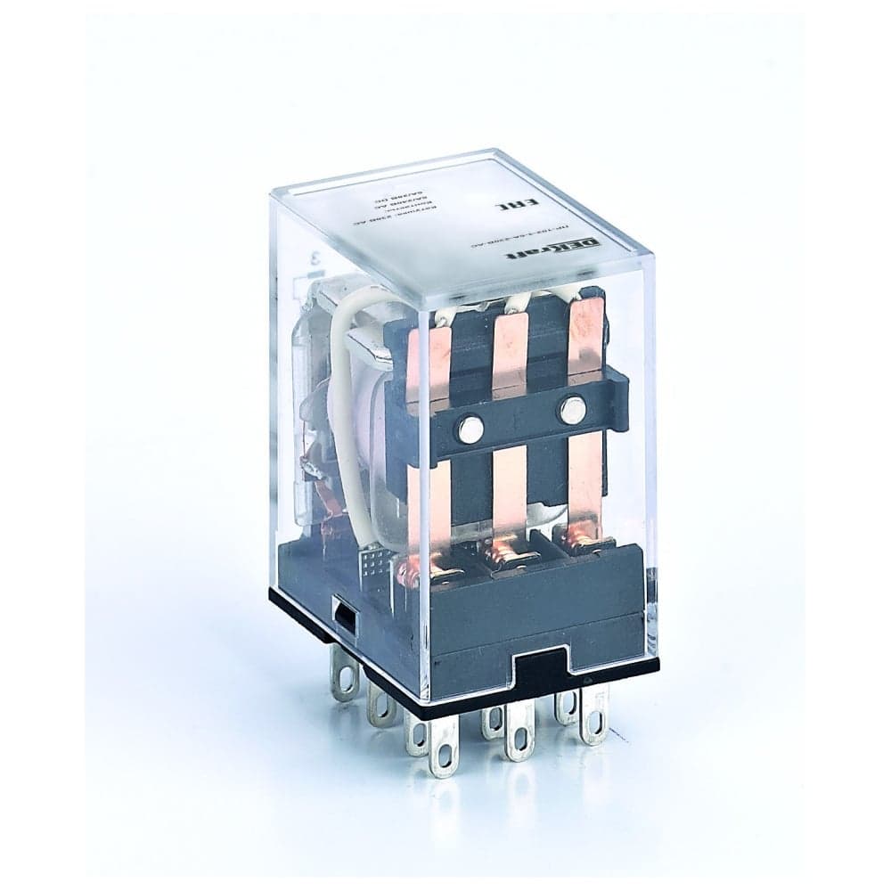 Промежуточное реле Dekraft ПР-102, 3 конт., LED, 5 А, 12 В, тип DC 23869DEK