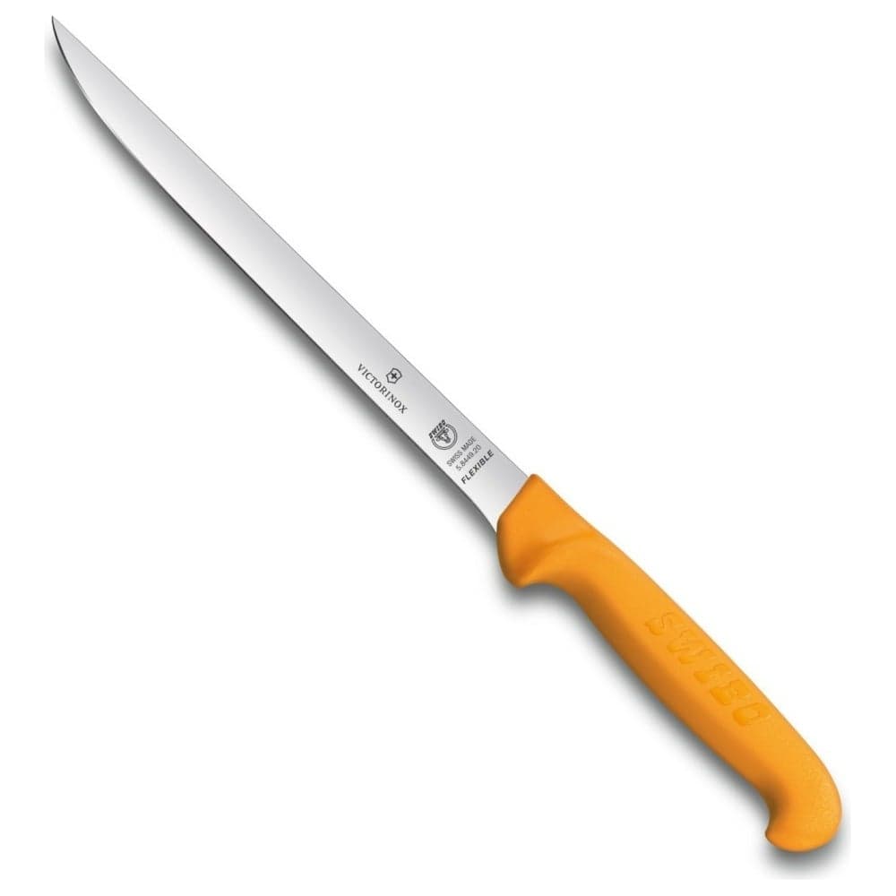 Нож для филеровки рыбы Victorinox лезвие 20 см узкое, жёлтый 5.8449.20
