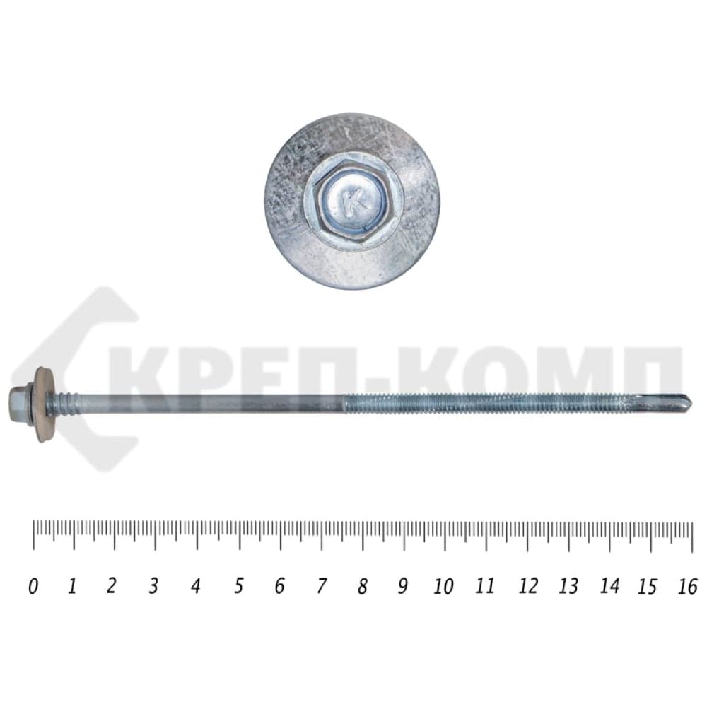 Саморез для сендвич-панелей КРЕП-КОМП 6,3/5,5х160, 50 шт. сспк160мф