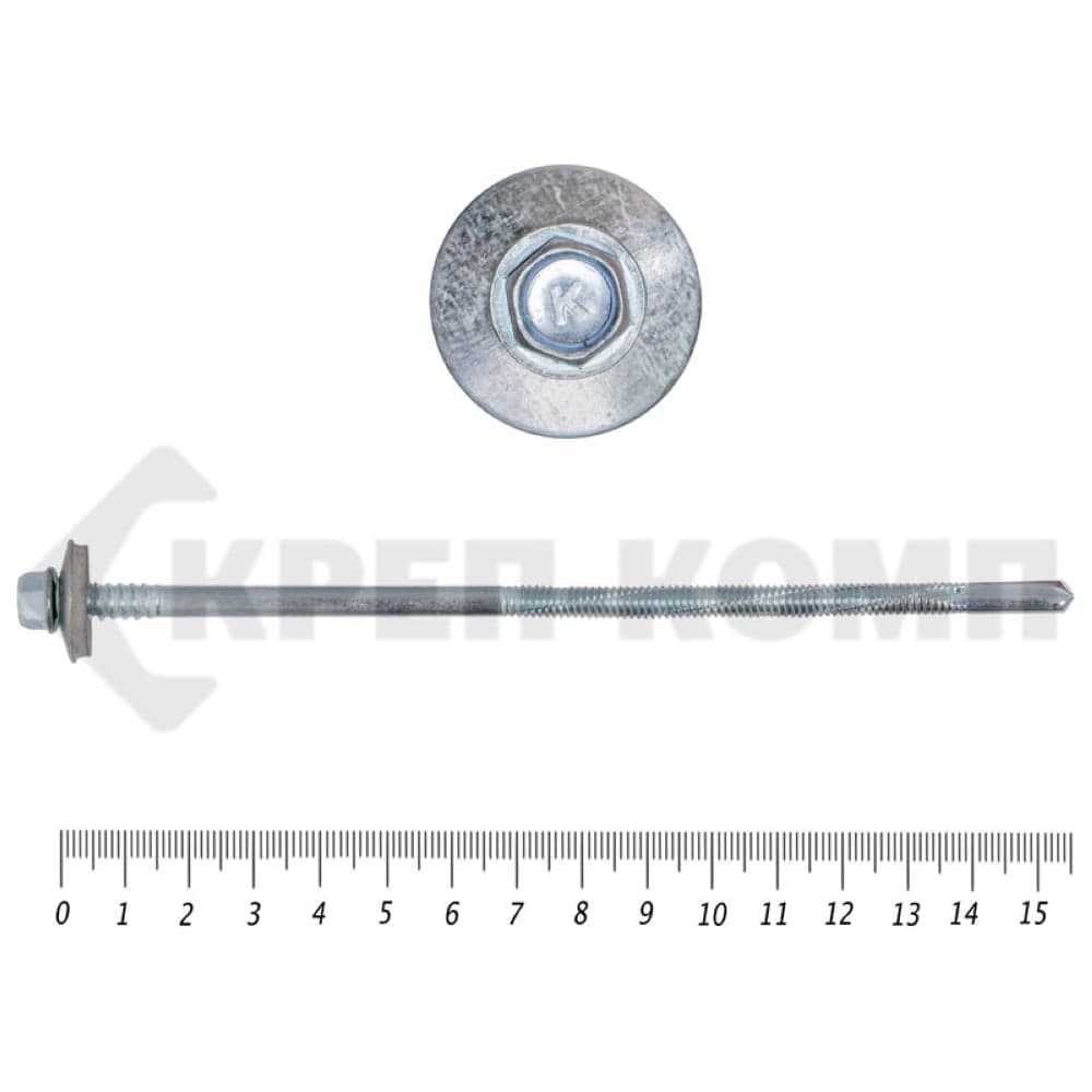 Саморез для сендвич-панелей КРЕП-КОМП 6,3/5,5х155, 50 шт. сспк155мф