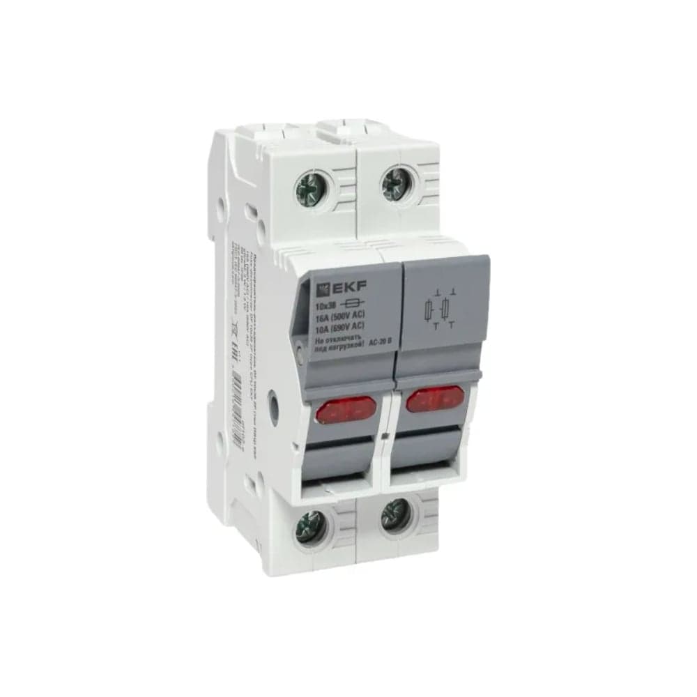 Предохранитель-разъединитель EKF DF 10x38 2Р тип ПВЦ df102-e