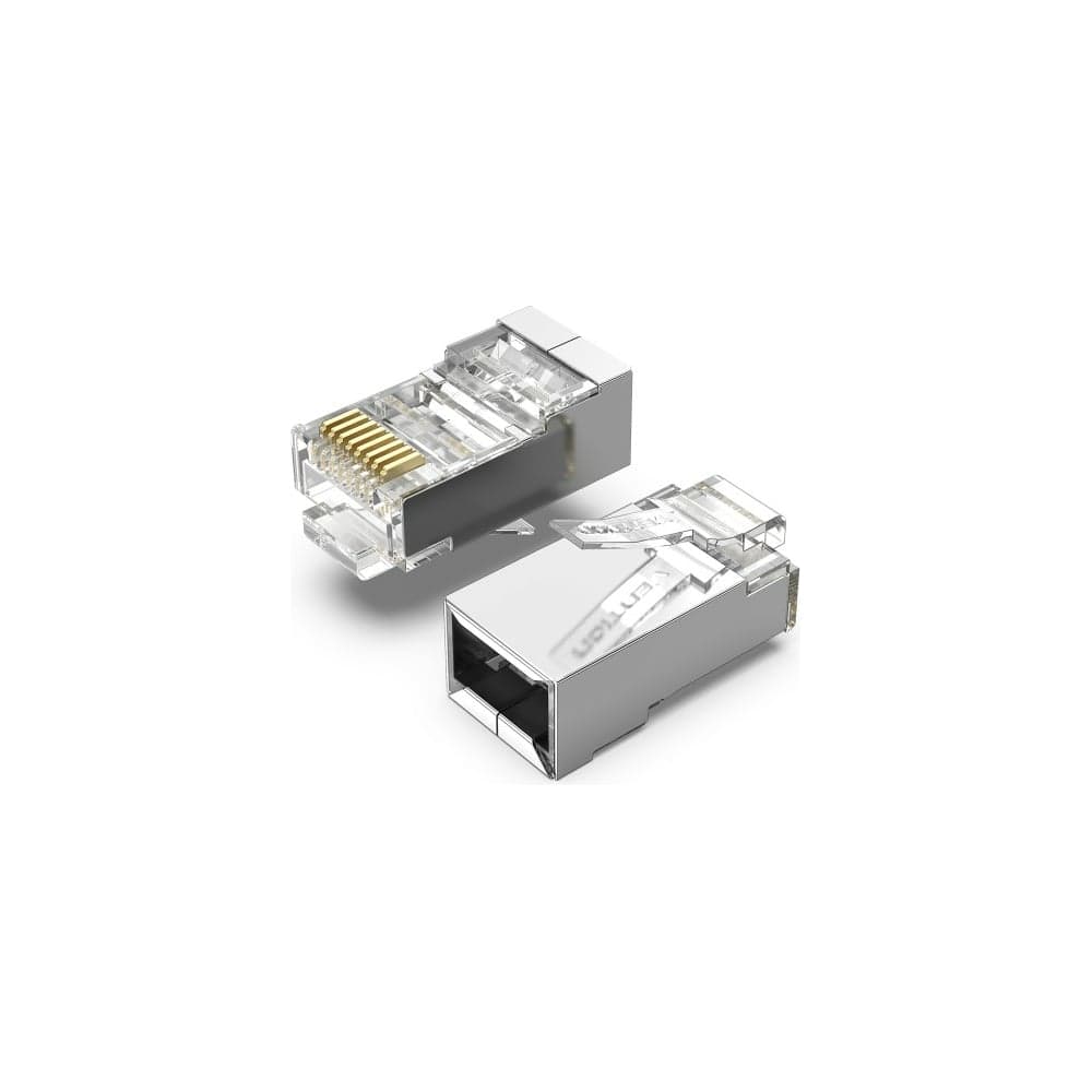 Коннектор RJ45 (8p8c) VENTION, FTP, cat. 6, под витую пару, экранированный (10шт.) IDCR0-10