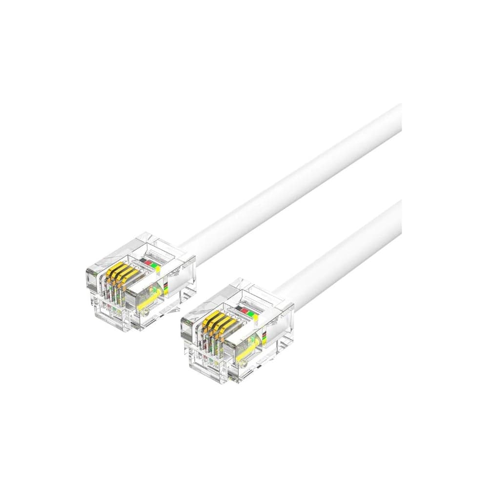 Кабель VENTION телефонный плоский RJ11 (6P4C) - 2м. Белый IQBWH