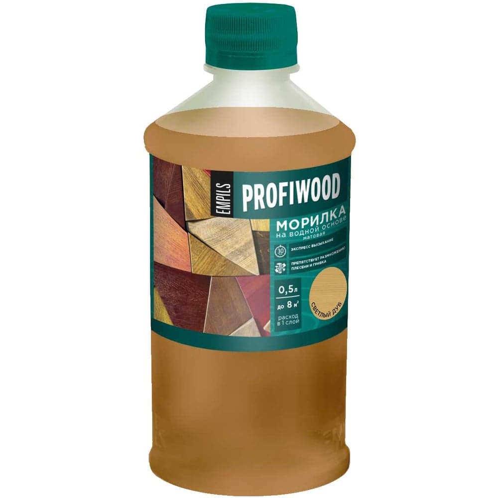 Морилка Profiwood на водной основе, светлый дуб, 0.5 кг 67693