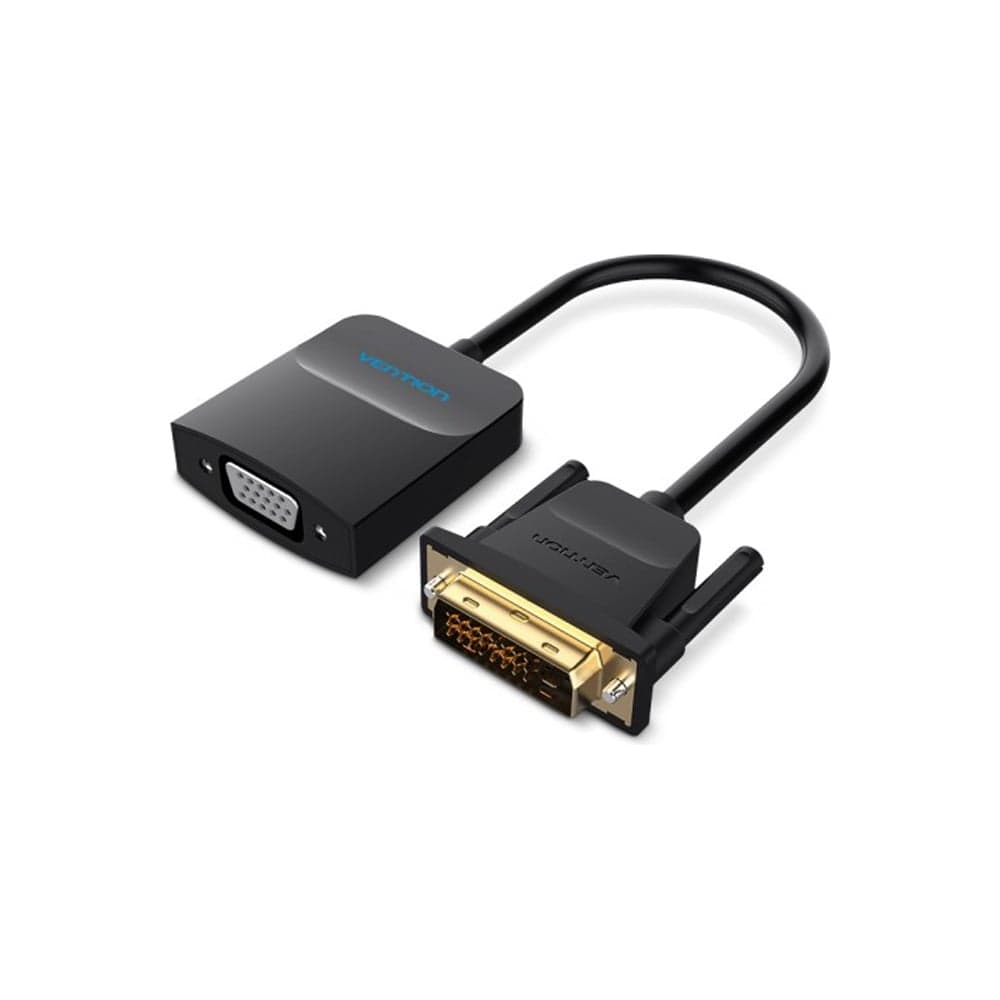 Мультимедиа-конвертер VENTION активный DVI-D 25М > VGA - 0.15 м, черный EBBBB