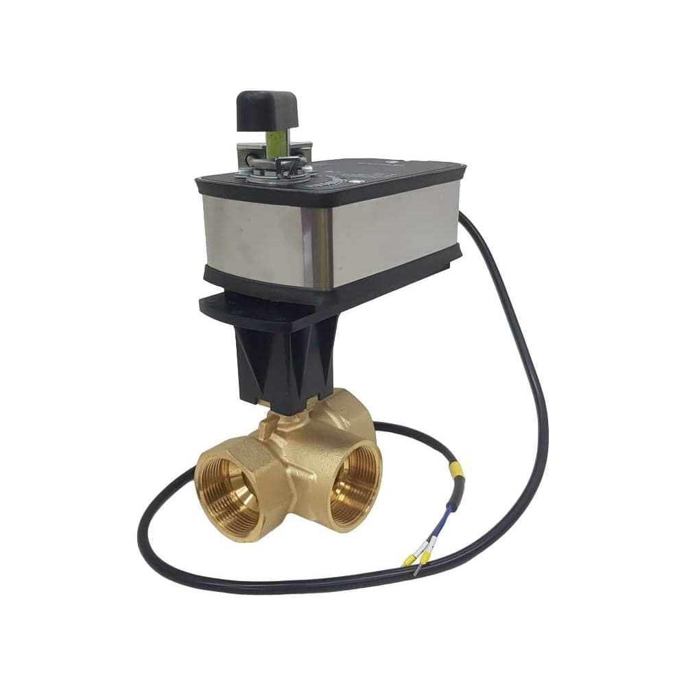 Трехходовой шаровый кран TECHNO HK320-SC05DN/230V DN20, резьба G3/4 с электроприводом 5Нм, 220В, управление открыто/закрыто с возвратной пружиной 632202