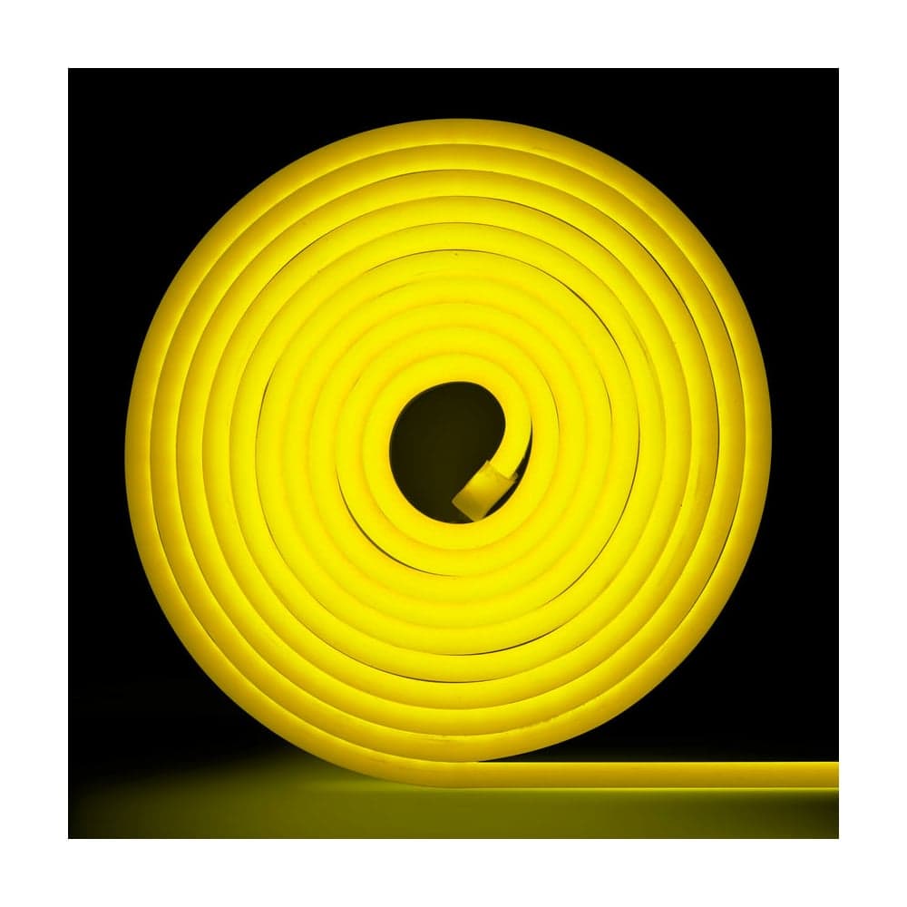 Неоновая светодиодная лента MAKSILED 5м, 8x16мм, 24В, 9Вт/м, 120 LED/m, IP33 (ПВХ), лимонно-желтый, ML-NF-24V-0816-Lemon Yellow