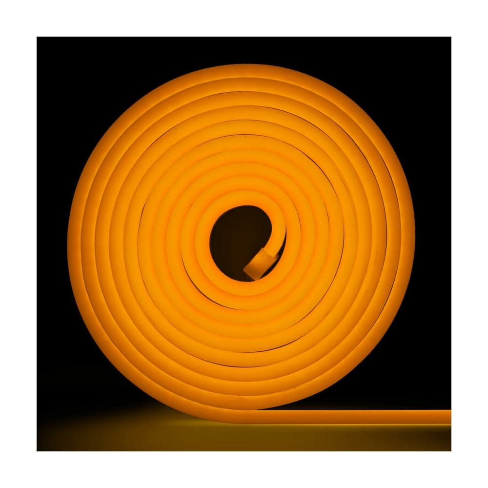 Неоновая светодиодная лента MAKSILED 5м, 8x16мм, 24В, 9Вт/м, 120 LED/m, IP33 (ПВХ), оранжевый, ML-NF-24V-0816-Orange