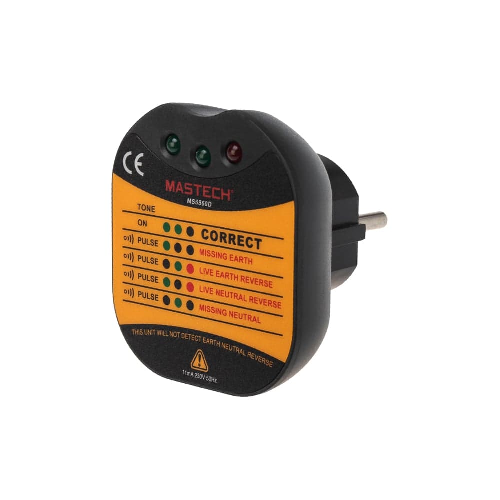 Цифровой тестер электросети для евро-розеток Mastech MS6860D 00-00000256