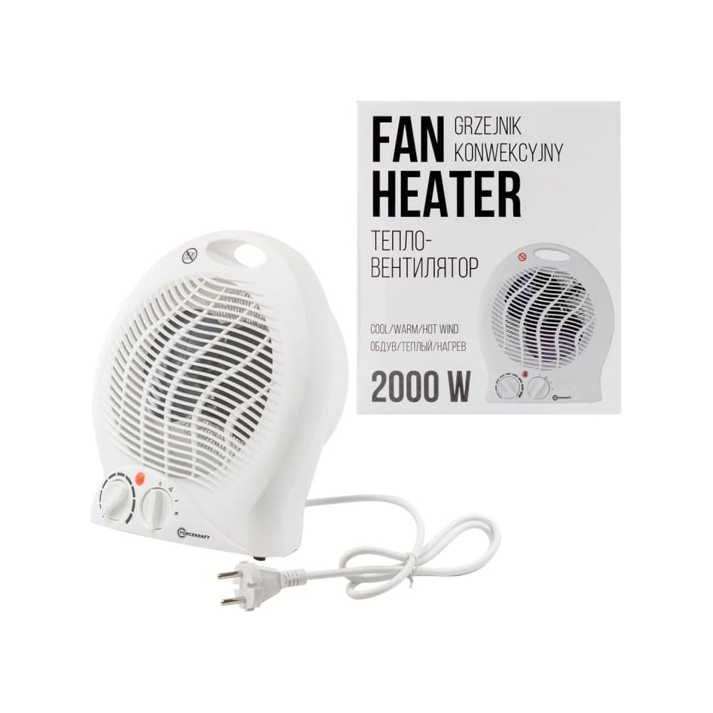 Тепловентилятор Forcekraft 220-240v, 1000/2000w, 3 режима FK-FH04(52595)