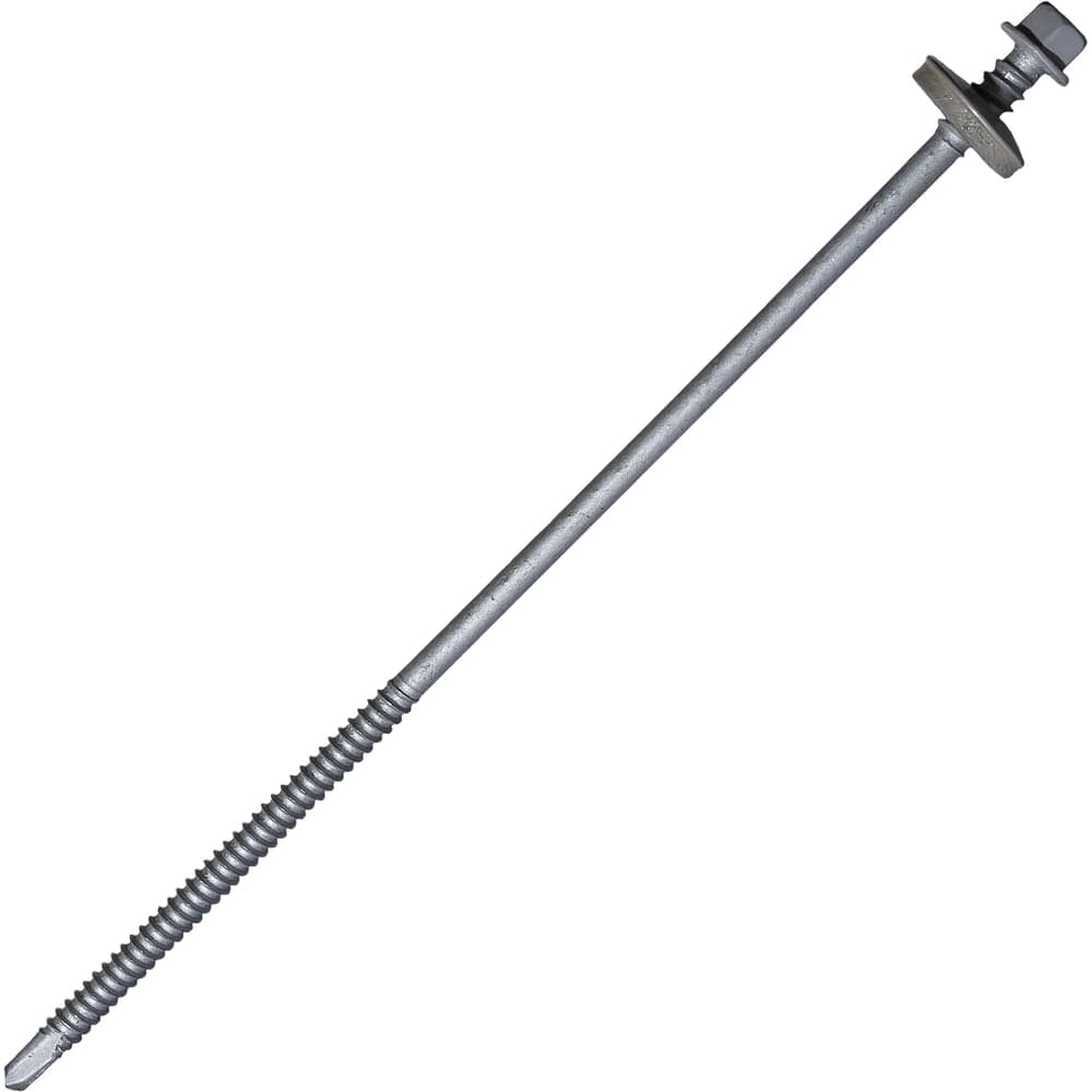 Саморез для сэндвич-панелей HARDWEX ТМ HWX5-P10-6.3/5.5x190 мм, св.№3, RUSPERT, RAL 9006, 50 шт. 5190002407800