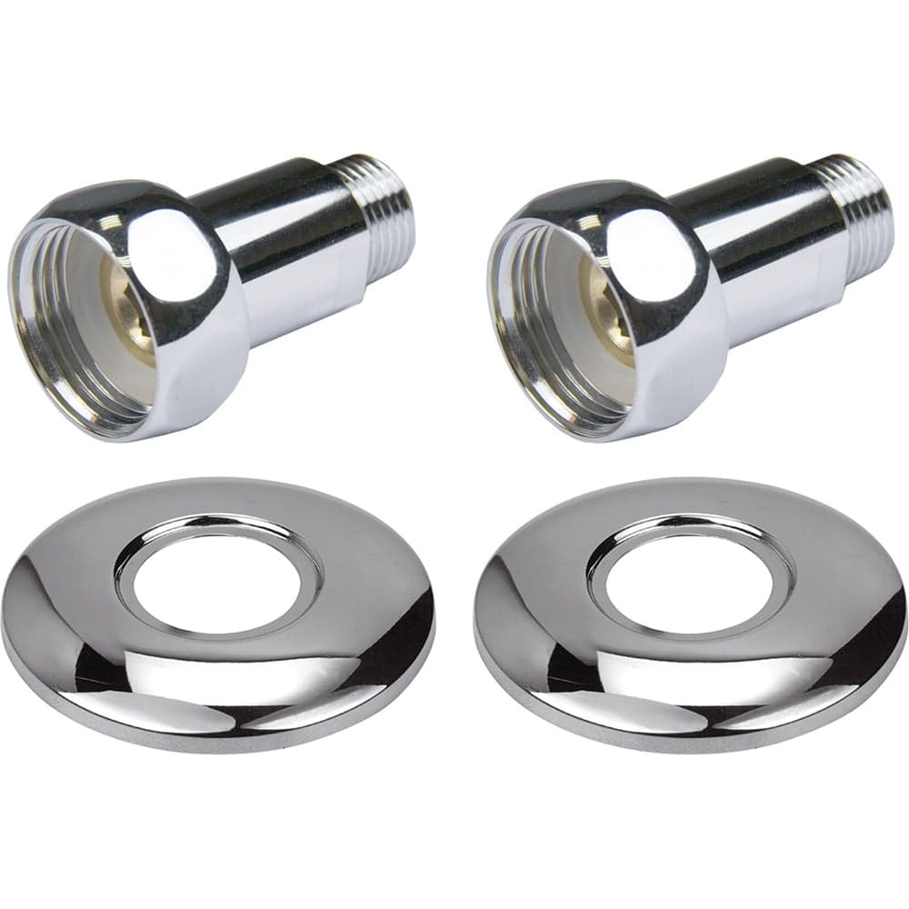 Прямое соединение для полотенцесушителя Point 3/4"х1/2" г/ш, хром (пара) PN00007