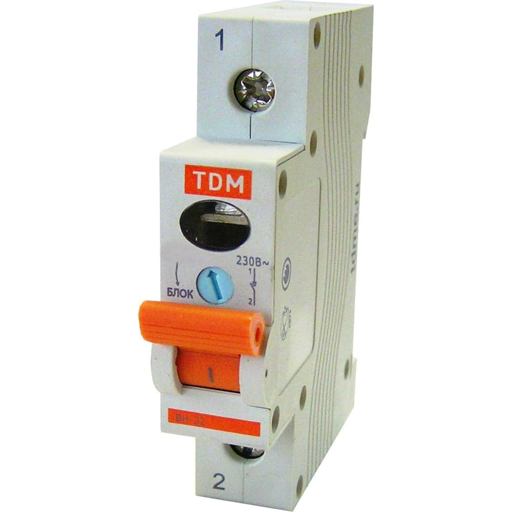 Выключатель нагрузки мини-рубильник TDM ELECTRIC ВН-32 1P 20A SQ0211-0002
