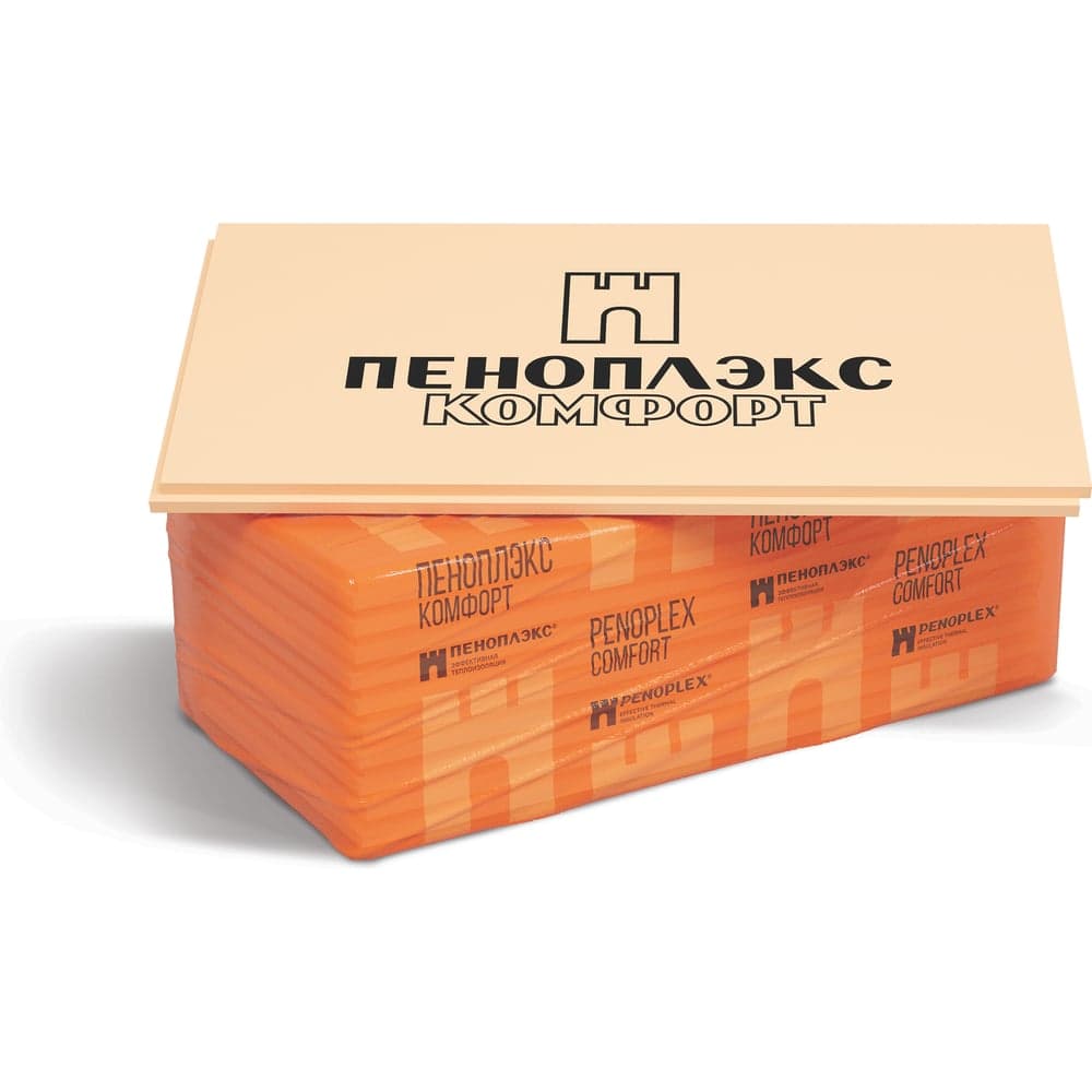 Экструдированный пенополистирол PENOPLEX Комфорт 50x585x1185 мм, в упаковке 7 шт. TU0-0001954