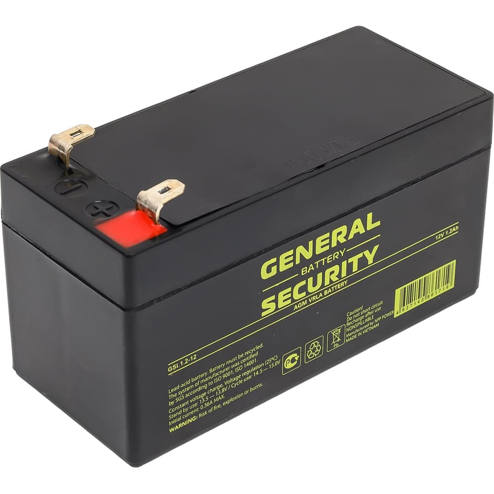 Аккумулятор для ИБП General Security GSL1.2-12 12В 1,2 Ач УТ-00001385