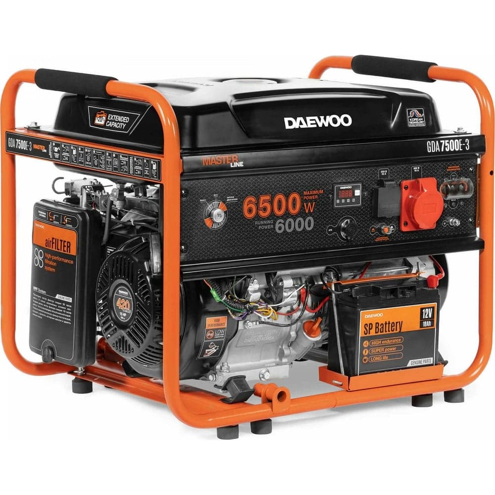 Бензиновый генератор с возможностью подключения ATS Daewoo GDA 7500E-3