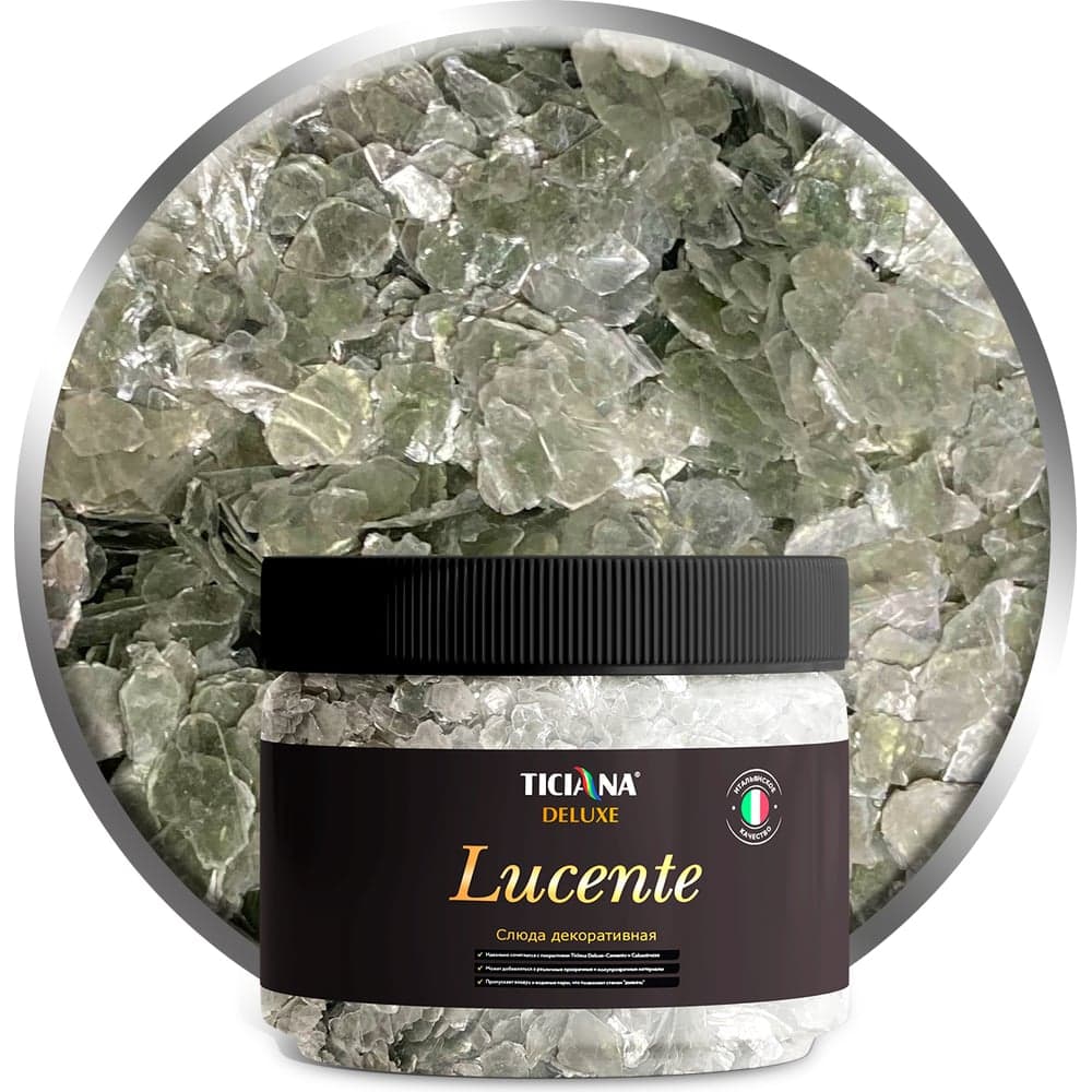 Декоративная добавка - слюда Ticiana DeLuxe Lucente светло-зеленый, 0.1 кг 4300003692