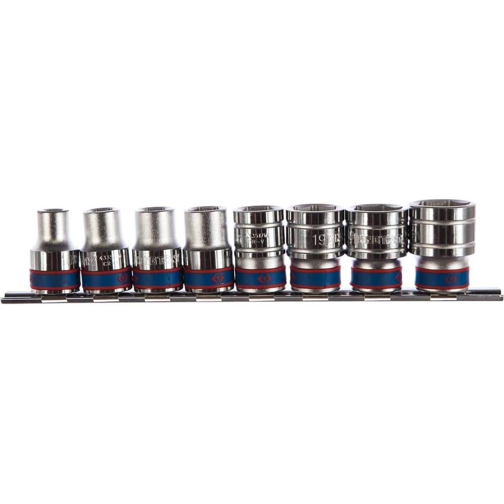 Набор шестигранных торцевых головок 1/2", 10-22мм, 8шт KING TONY 4510MR