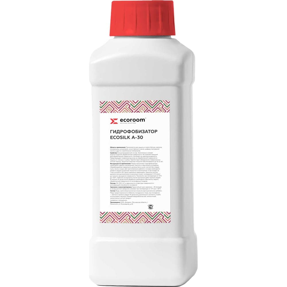 Гидрофобизатор ECOROOM ECOSILK концентрат А-30, 1 кг 553-2-1