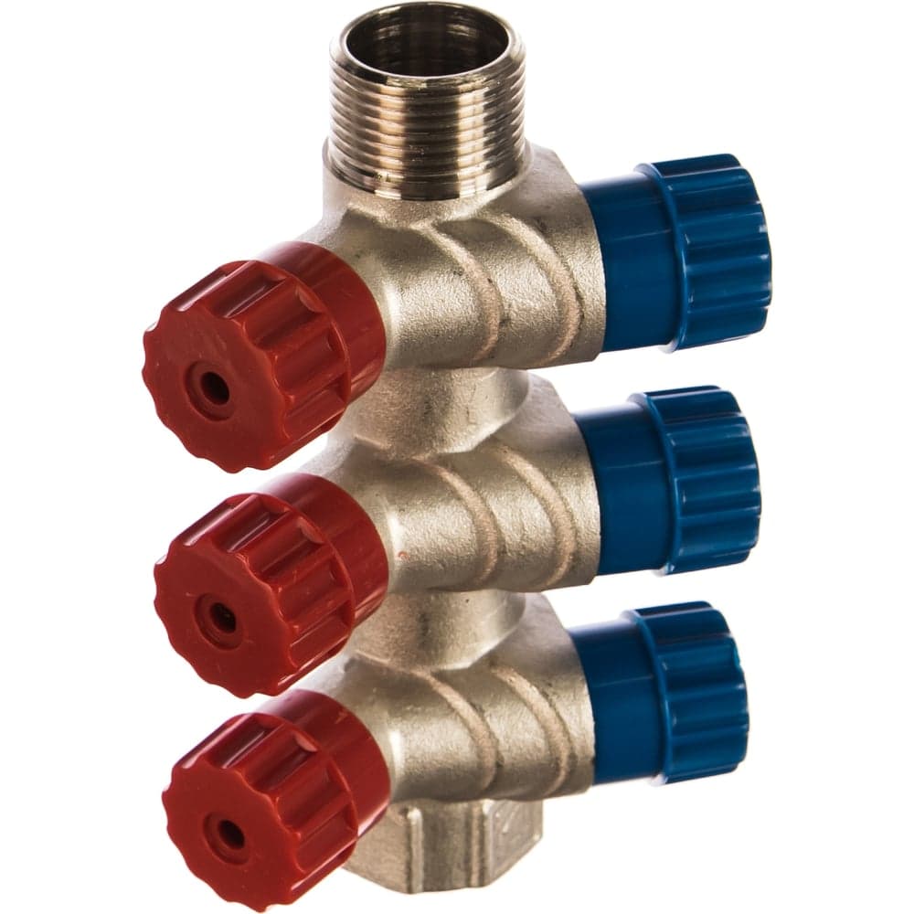 Коллектор никелированный с вентилями (3/4"; 3 х 1/2") Valtec VTc.560.N.0503 74970 - 60