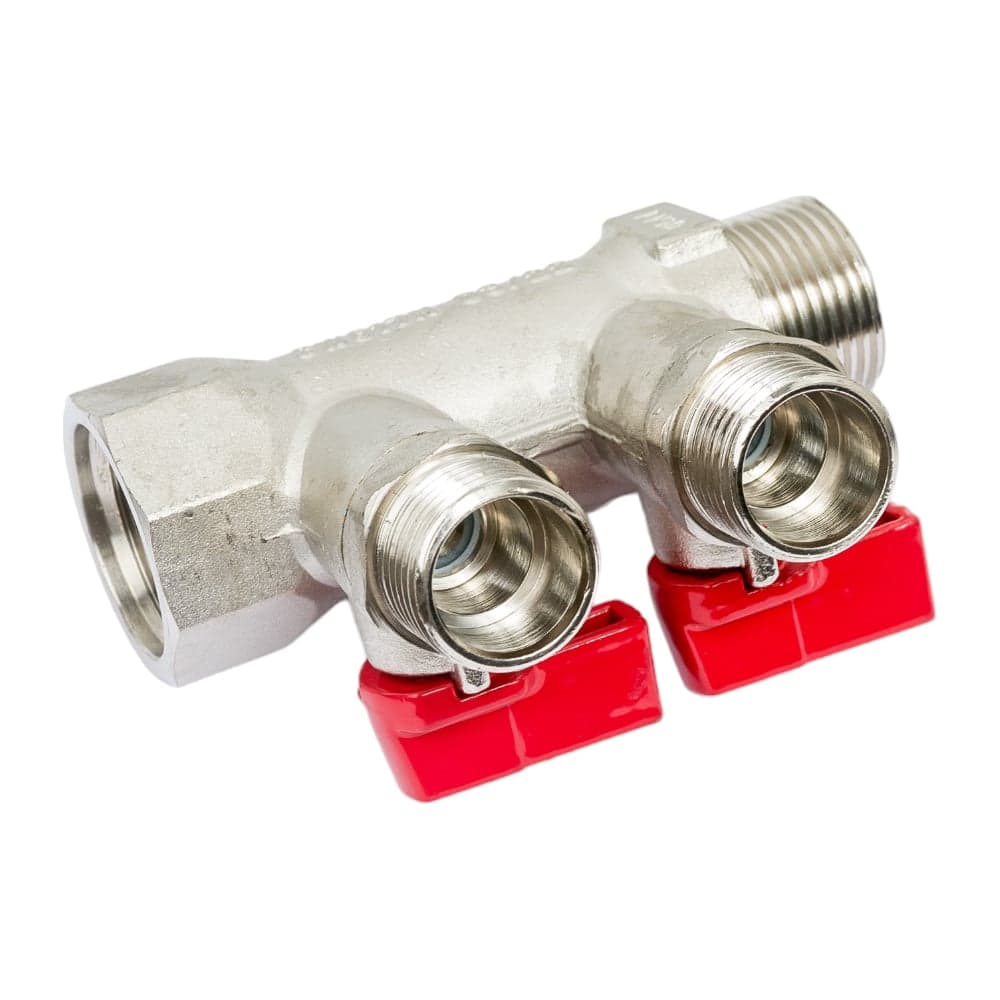 Коллектор никелированный с вентилями (3/4"; 3 х 1/2") Valtec VTc.560.N.0503 74970 - 54
