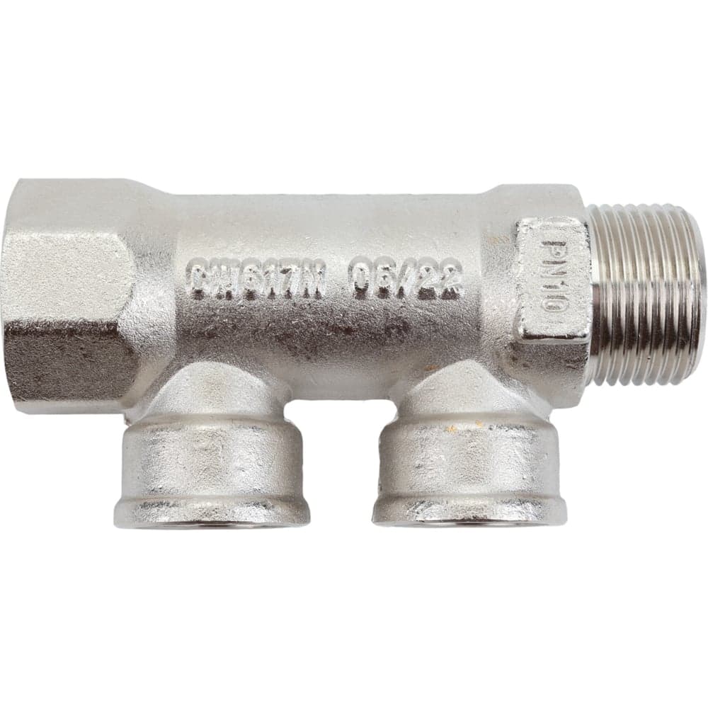 Коллектор никелированный с вентилями (3/4"; 3 х 1/2") Valtec VTc.560.N.0503 74970 - 45