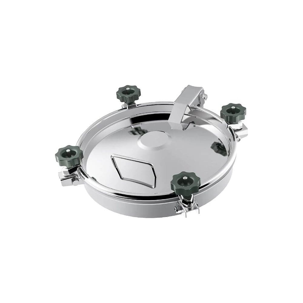 Круглый люк под давление TITAN LOCK нержавеющий DN500, пластиковые ручки TLTK500SHP