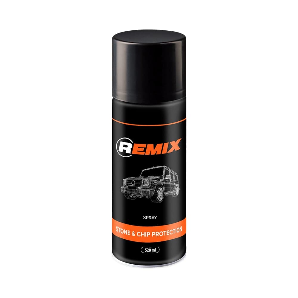 Покрытие антигравийное REMIX Spray Stone &amp; Chip Protection GREY 520 мл RM171106