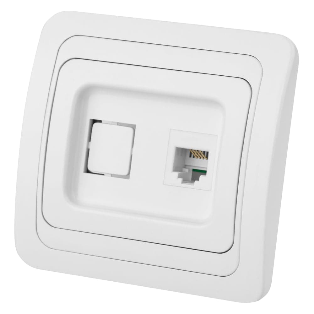 Телефонная розетка, белая RJ-11 TDM ELECTRIC Валдай SQ1804-0012