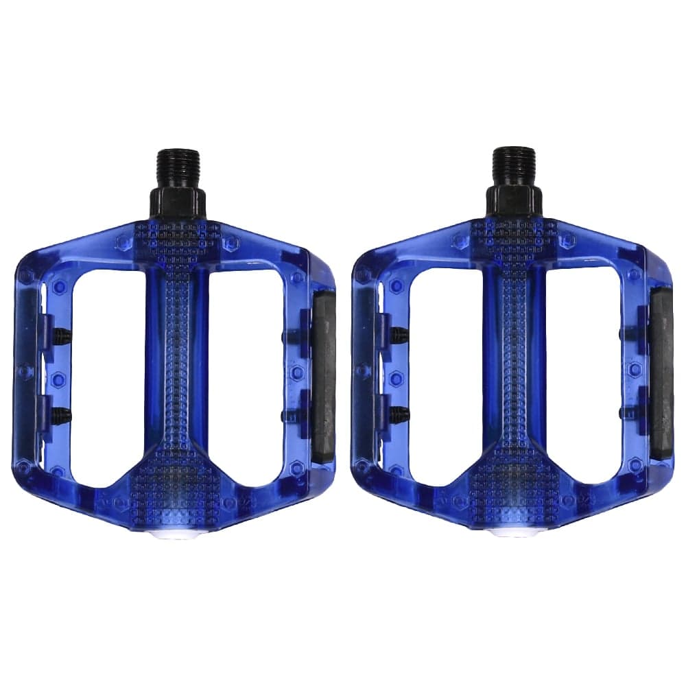 Педали Feimin FP-801blu,110х100мм, BMX, база пластик, стальная ось, 327гр, синие, подшипник H000010700