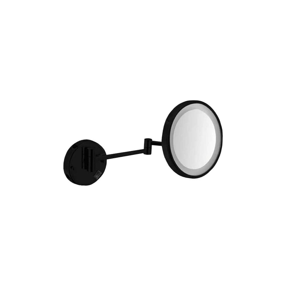 Зеркало Nofer VANITY с регулировкой и led-подсветкой, увеличение х3, Ø160 мм, черное 08006.N