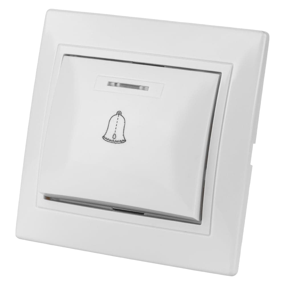 Звонковая кнопка с подсветкой TDM ELECTRIC белая Таймыр SQ1814-0010