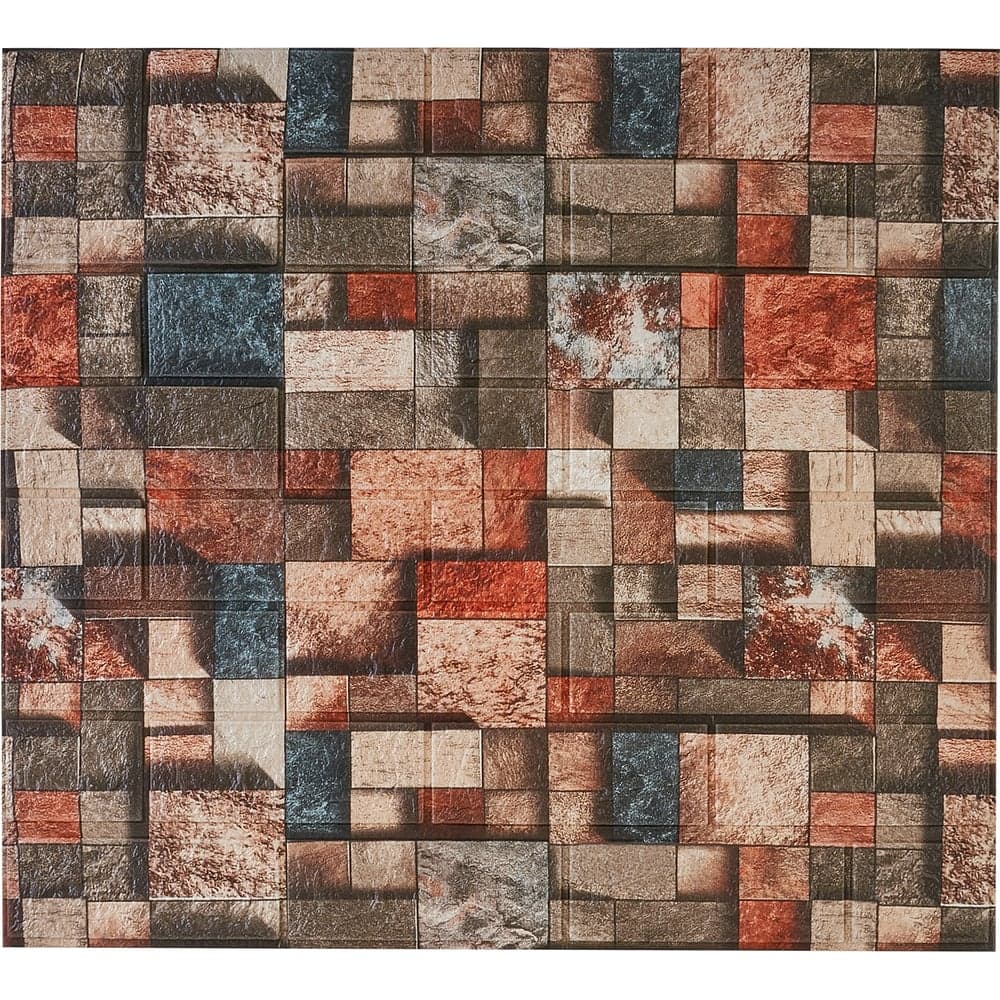 Мягкая самоклеящаяся 3D панель LAKO Камень кладка 21, рулон, 70x600 см LKD-16-05-FC76-RU