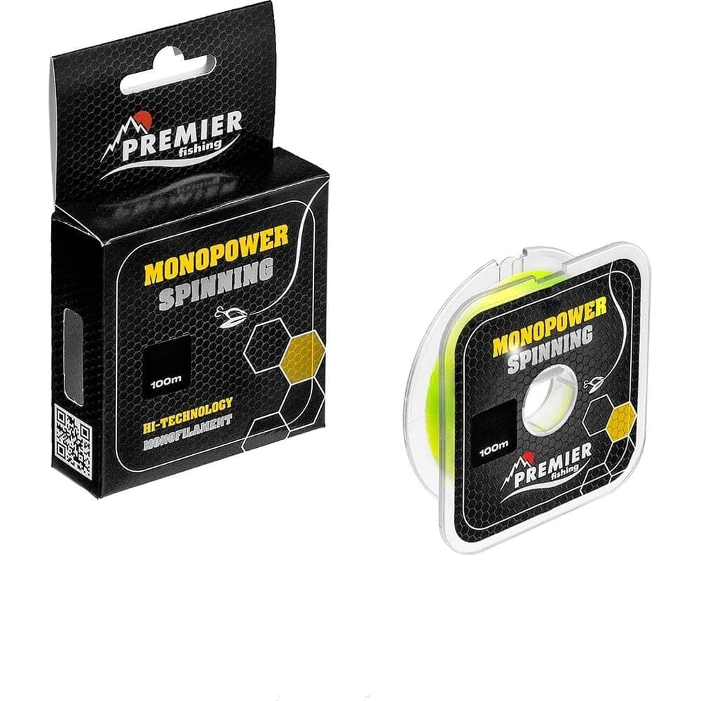 Леска Preмier fishing мonopower spinning 0.20мм/100м, f.yellow nylon pr-мs-y-020-100 00000281048