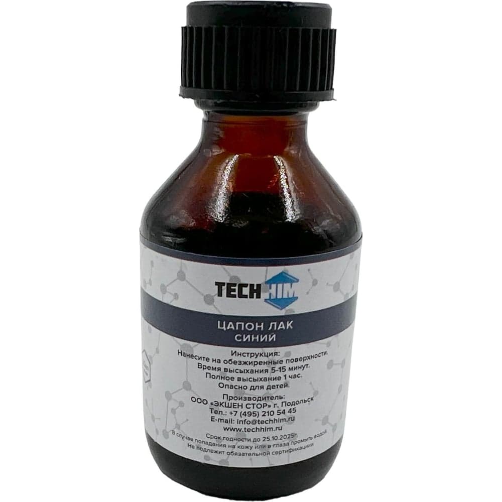Цапон лак синий 30 мл, стекло TECHHIM TH-TSAP-BL-30