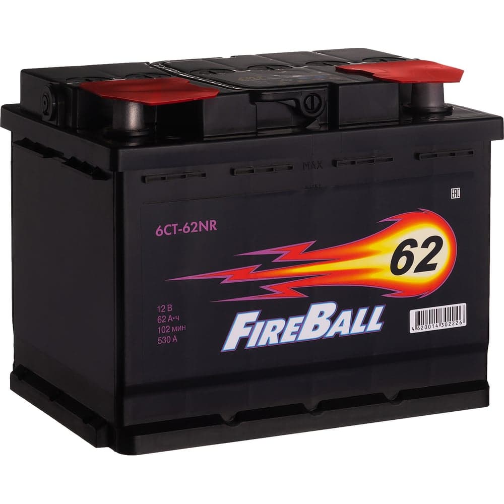 Аккумулятор FIRE BALL 6ст 62 NR, 530 А CCA, 562108020