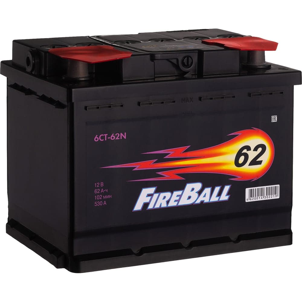 Аккумулятор FIRE BALL 6ст 62 N, 530 А CCA, 562107020