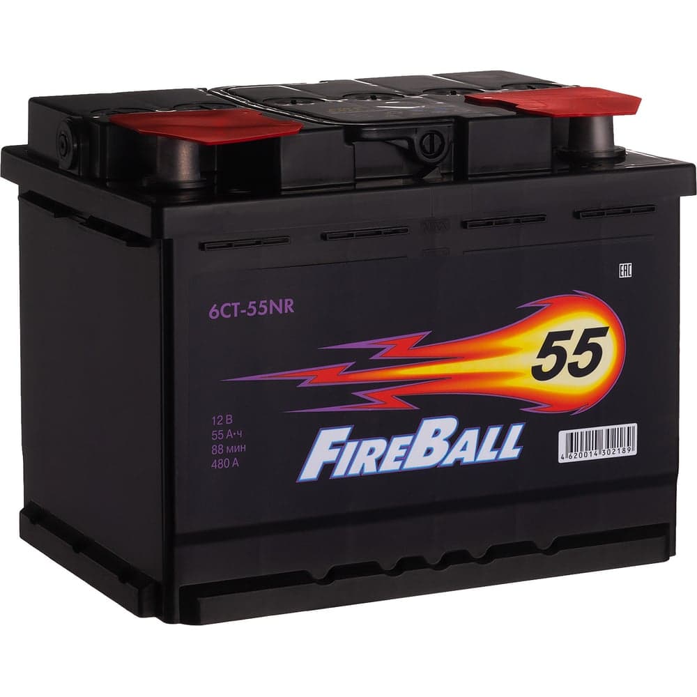 Аккумулятор FIRE BALL 6ст 55 NR, 480 А CCA, 555108020