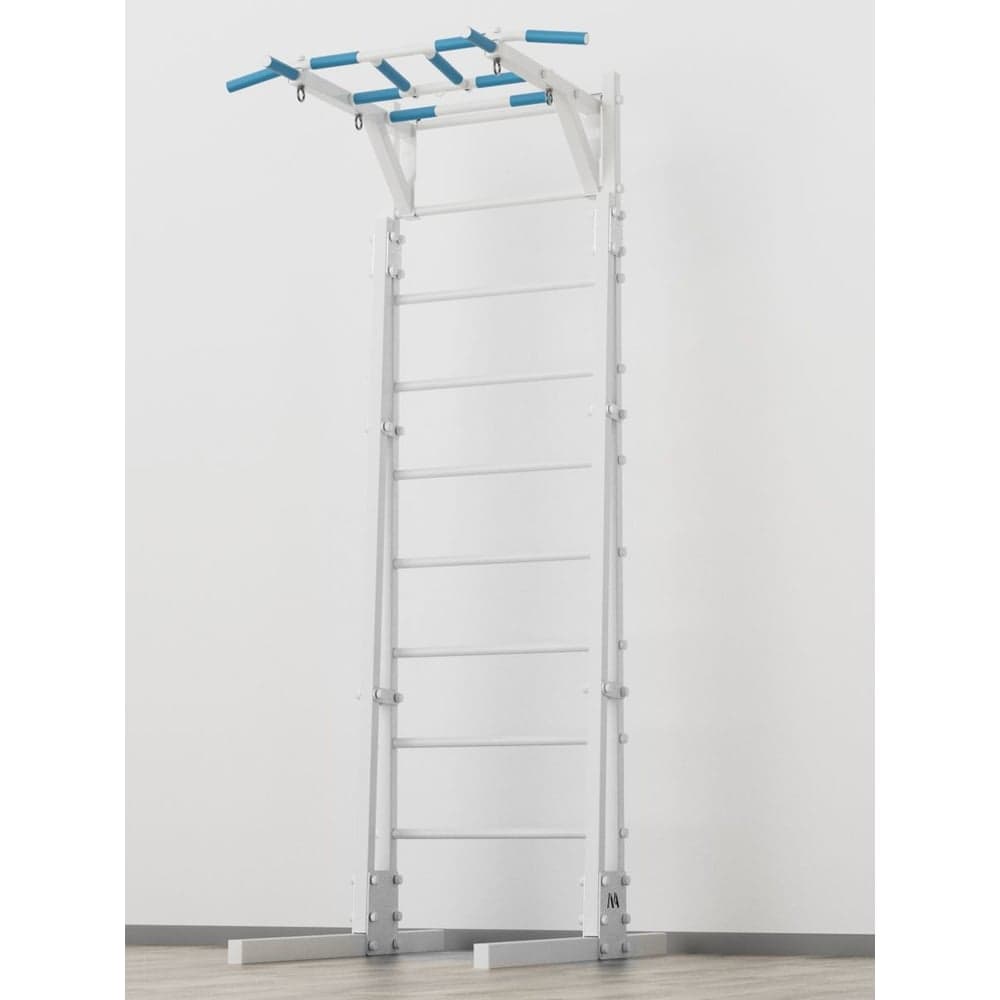 Напольная шведская стенка BARFITS new age r1 с рукоходом, белый na-r1-ruk-white