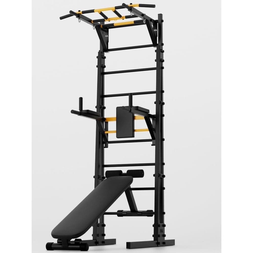Напольная шведская стенка BARFITS new age r3 с рукоходом, черный na-r3-ruk-black