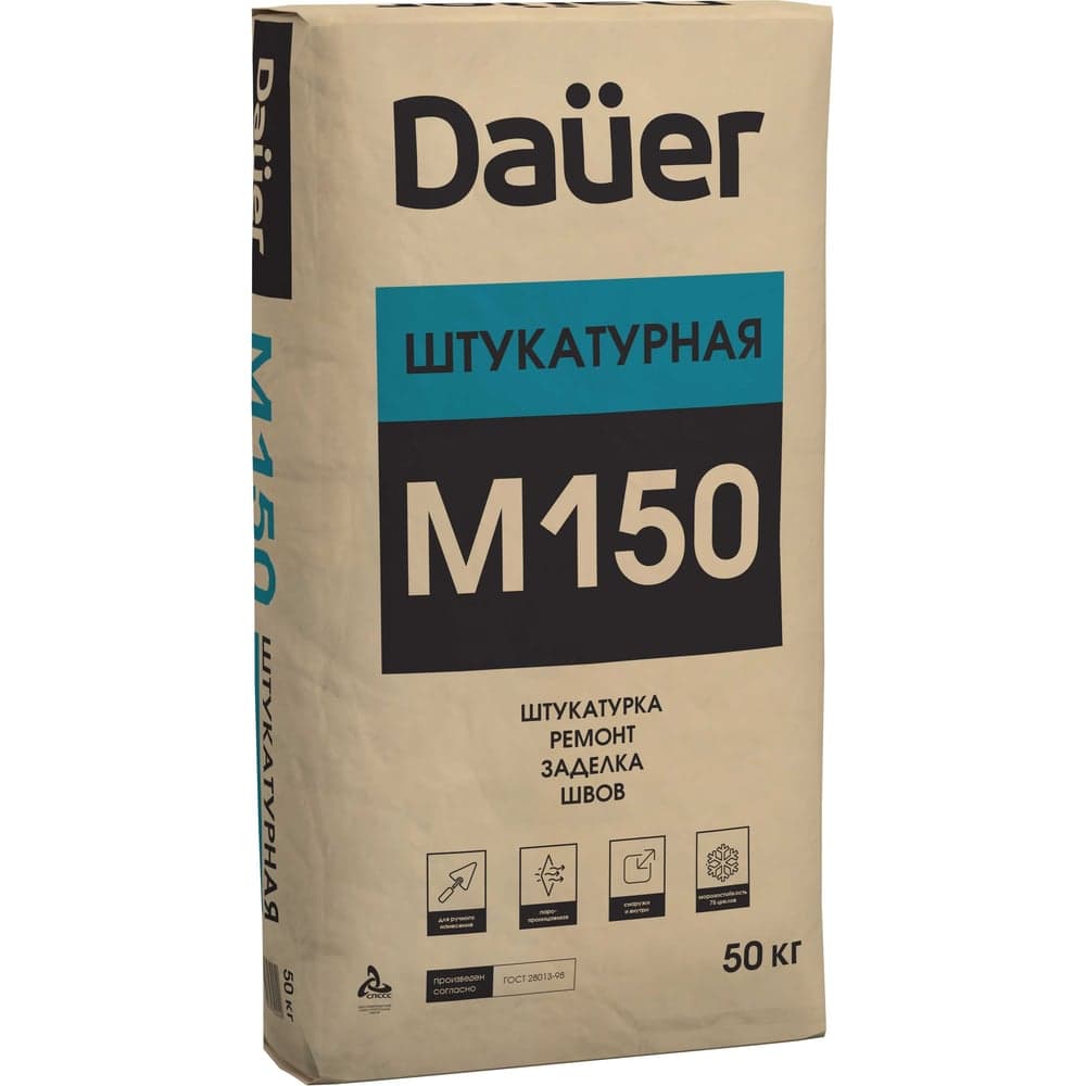Штукатурная сухая смесь Dauer м-150 50 кг ZP-15*50