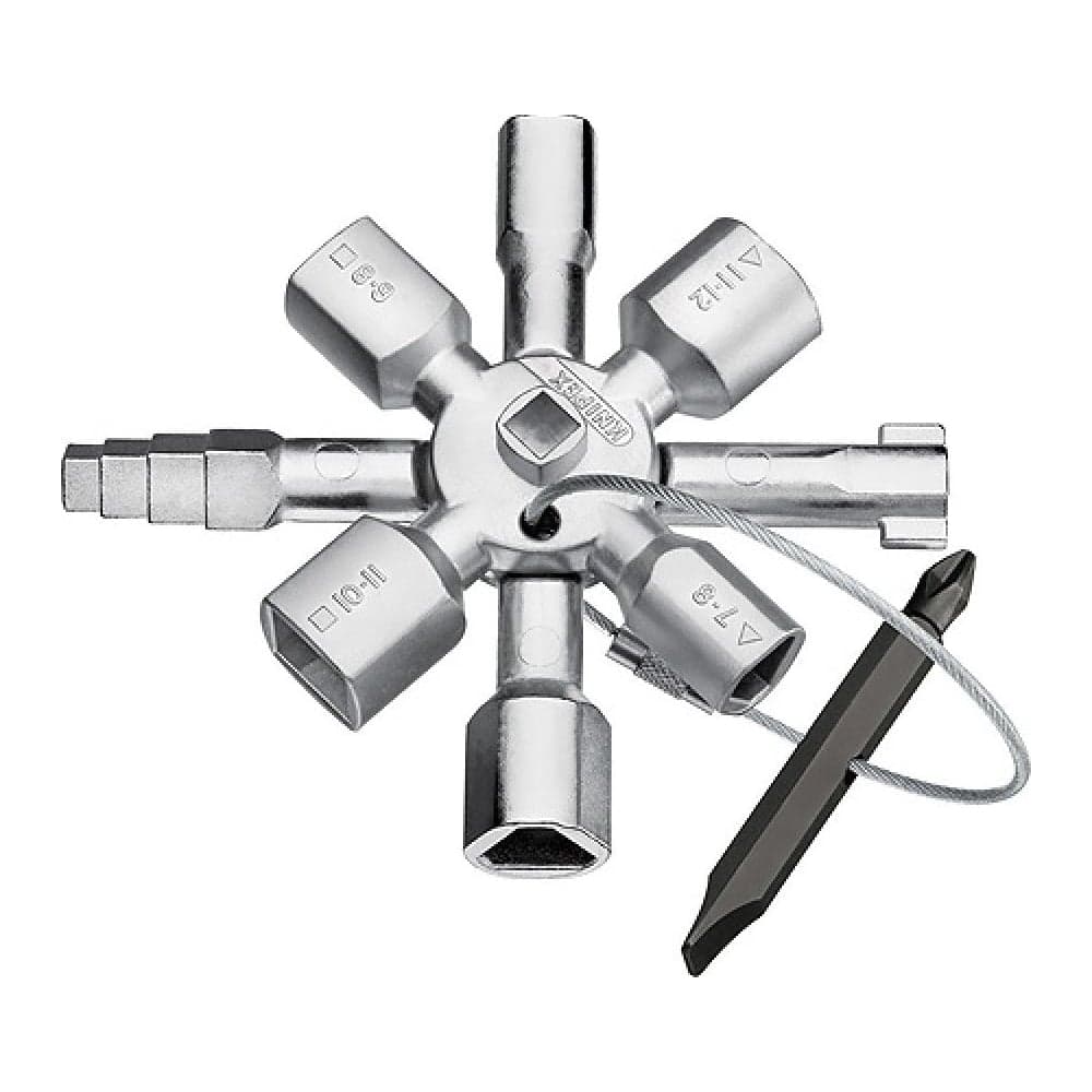 Ключ для электрошкафов с битой и переходником Knipex KN-001101