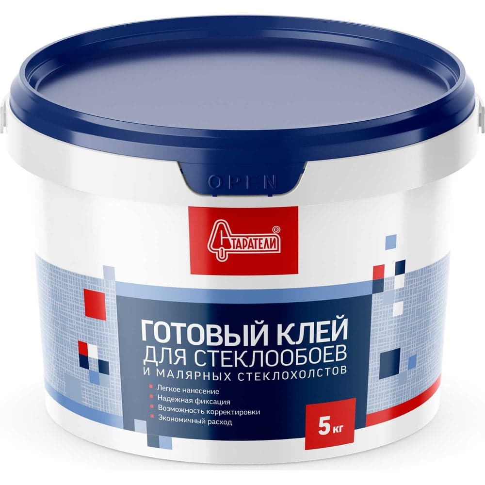 Готовый клей для стеклообоев и малярных стеклохолстов Старатели 5 кг 3277/5400